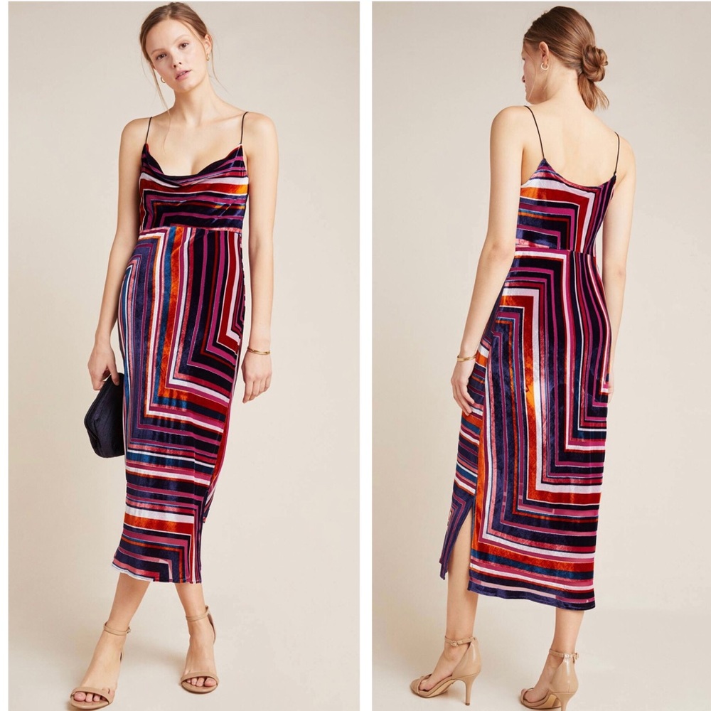 Anthropologie Tina Velvet Midi Dress Size Small NWT - Picture 16 of 16